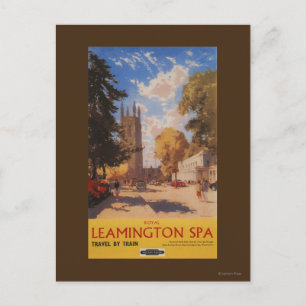 Royal Spa, Street View British Railways Poster Vykort