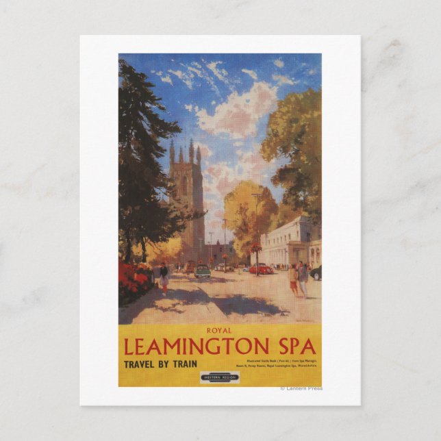 Royal Spa, Street View British Railways Poster Vykort (Framsida)