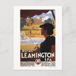 Royal Spa, Vatten Rail Poster av kvinnor som drick Vykort