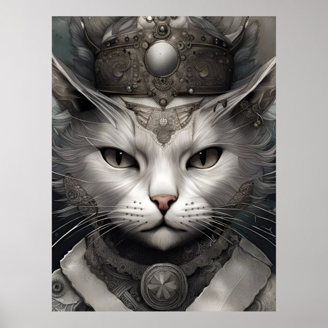 Royal Steampunk Cat Poster (Framsidan)