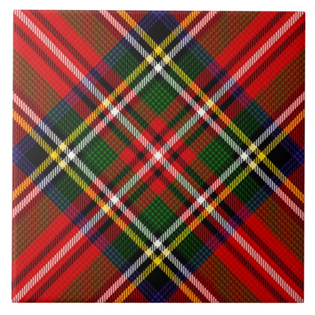 Royal Stewart Clan Tartan Plaid Kakelplatta (Framsidan)