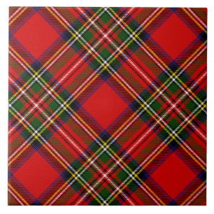 Royal Stewart Clan Tartan Plaid Kakelplatta