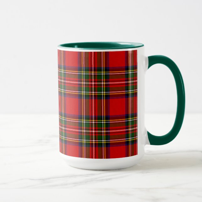 Royal Stewart Clan Tartan Rutmönster  Mugg (Höger)
