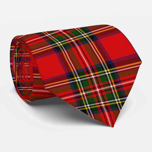Royal Stewart Clan Tartan Rutmönster  Slips (Rullad)