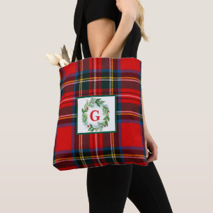 Royal Stewart-jultomten MONOGRAM Plagt andedräkt Tygkasse