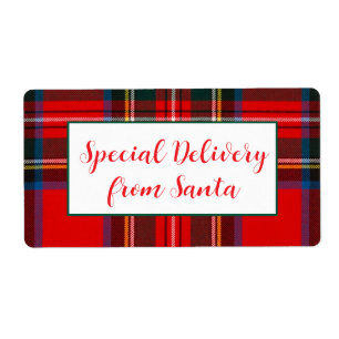 Royal Stewart-jultomten Santa PERSONALIZE Fraktsedel
