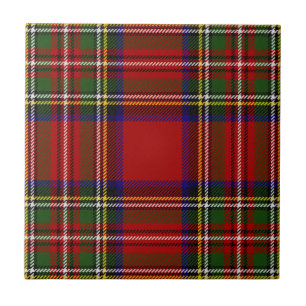 Royal Stewart Klan Tartan Plaid Mönster Kakelplatta