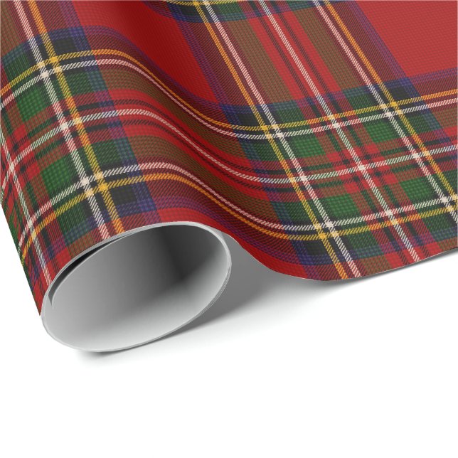 Royal Stewart Klan Tartan Play Presentpapper (Rullad Hörn)