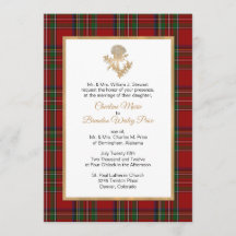 Royal Stewart Play Thistle Wedding bjudande