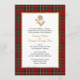 Royal Stewart Play Thistle Wedding bjudande Inbjudningar