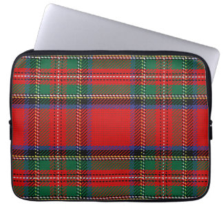 Royal Stewart red och grönt Scots tartan mönster Laptop Fodral