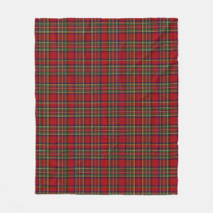 Royal Stewart Röd Tartan Rutmönster Fleecefilt