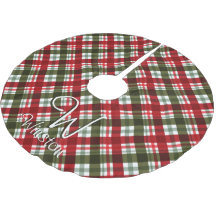 Royal Stewart-rutig monogramfilt