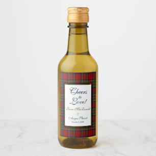 Royal Stewart Tartan Bröllop Spara - datumfördel Vinetikett