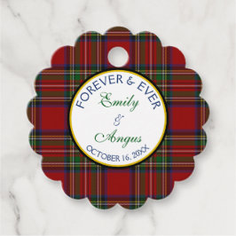 Royal Stewart Tartan Bröllop Spara ett datum Gåvor Etiketter