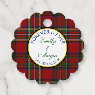 Royal Stewart Tartan Bröllop Spara ett datum Gåvor Etiketter