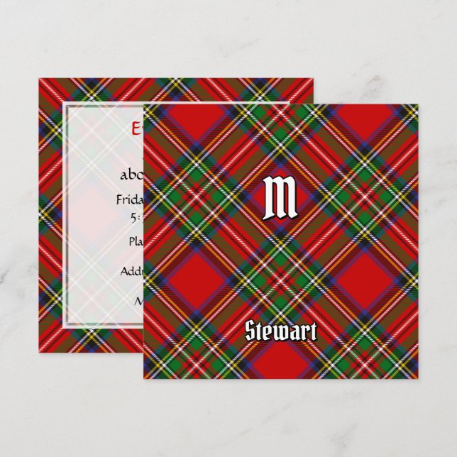 Royal Stewart Tartan Inbjudningar (Fram/baksida)