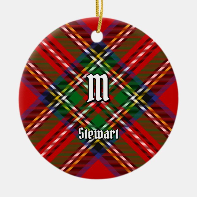 Royal Stewart Tartan Julgransprydnad Keramik (Framsidan)