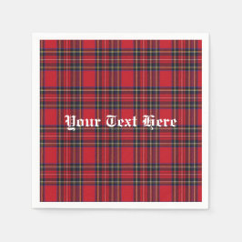 Royal Stewart Tartan Monogram Pappersservett