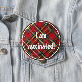 Royal Stewart Tartan Mönster I är vaccinerat Knapp