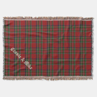 Royal Stewart Tartan Play Anpassningsbar Throw Bla Mysfilt