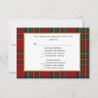 Royal Stewart Tartan Play Bröllop Multi OSA kort
