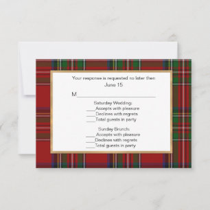 Royal Stewart Tartan Play Bröllop Multi OSA kort
