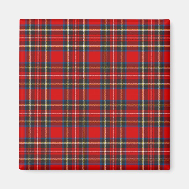 Royal Stewart Tartan Play Scottish Mönster Magnet (Framsidan)