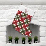Royal Stewart Tartan Play Stor Julstrumpa<br><div class="desc">Royal Stewart Tartan Play-lagret är perfektens festliga helgdag-deka och gåva. Anpassa med ditt namn och inledande.</div>