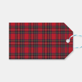 Royal Stewart Tartan Red Play Presentetikett