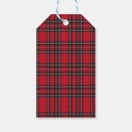 Royal Stewart Tartan Red Play Presentetikett