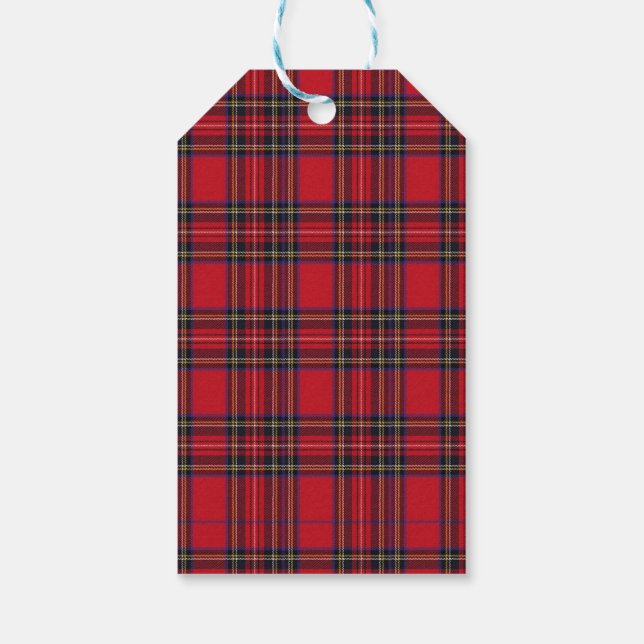 Royal Stewart Tartan Red Play Presentetikett (Baksidan)