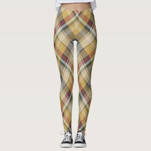 Royal Stewart-tartan röd svart Gul Grön rutig Leggings
