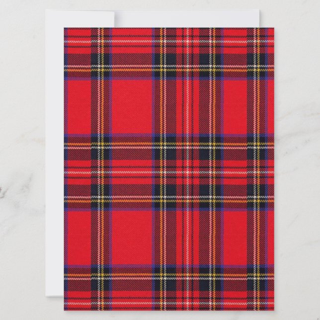 Royal Stewart tartan röd svart pläd (Framsida)