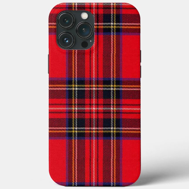 Royal Stewart tartan röd svart pläd (Baksida)