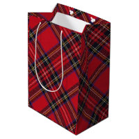 Royal Stewart tartan röd svart pläd