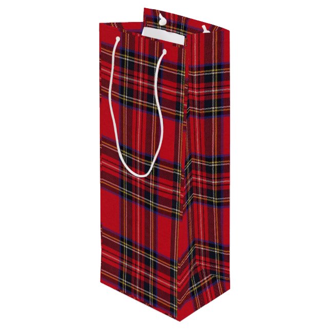 Royal Stewart tartan röd svart pläd (Baksidan Vinklad)