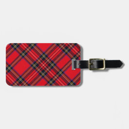 Royal Stewart tartan röd svart pläd Bagagebricka