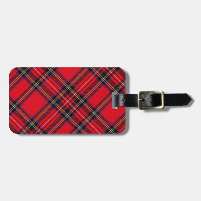 Royal Stewart tartan röd svart pläd Bagagebricka (Horisontell Framsida)