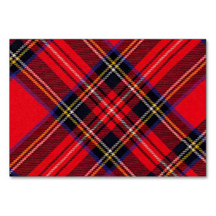 Royal Stewart tartan röd svart pläd Bordsnummer
