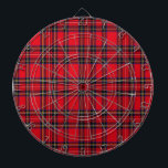 Royal Stewart tartan röd svart pläd Darttavla<br><div class="desc">Royal Stewart klan tartan röd svart pläd</div>