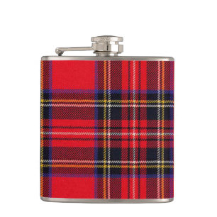 Royal Stewart tartan röd svart pläd Fickplunta