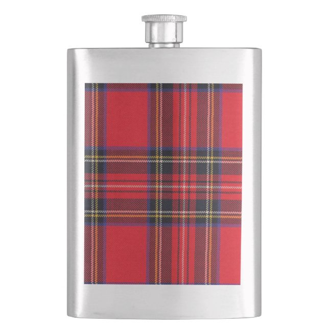 Royal Stewart tartan röd svart pläd Fickplunta (Framsidan)