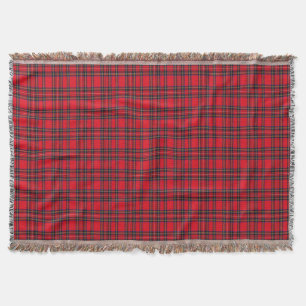 Royal Stewart tartan röd svart pläd Filt