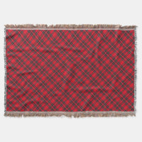 Royal Stewart tartan röd svart pläd