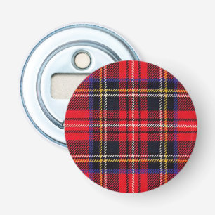 Royal Stewart tartan röd svart pläd Flasköppnare