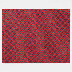 Royal Stewart tartan röd svart pläd Fleecefilt