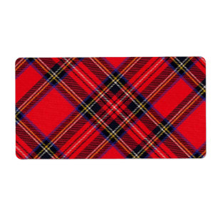Royal Stewart tartan röd svart pläd Fraktsedel