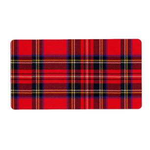 Royal Stewart tartan röd svart pläd Fraktsedel