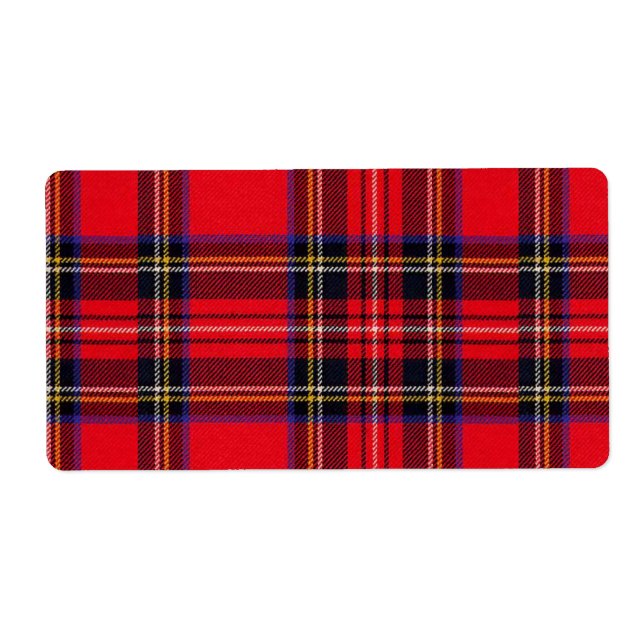 Royal Stewart tartan röd svart pläd Fraktsedel (Framsidan)